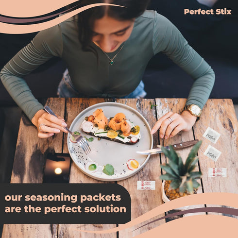 Perfect Stix - Salt and Pepper Packets-200 Salt and Pepper Packets Combo -100 of Each (200 Total Packets)...
