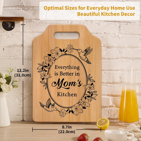 Gfts for Mom, Birthday Gifts for Mom, Mom Birthday Gifts - Unique Cutting Board - Best Mom Gifts from Daughter Son Christmas Gifts for Mom Mother ...