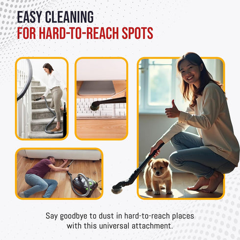 MP Maresh Products Household Cleaning Vacuum Brush Attachment - Horse Hair Vacuum Cleaner Accessories, Soft, Dust Floor Brush, Compatible with Sho...