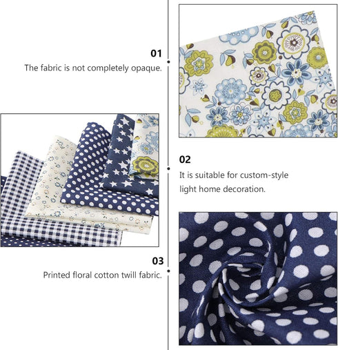 PRETYZOOM 14pcs Fat Quarters Fabric Bundles 10"x10" Flower Textiles DIY Cotton Fabric for Quilting Sewing Crafting DIY Crafts Patchwork...