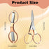 2 Pcs Folding Scissors, Portable Travel Scissors, Safe Small Scissors Stainless Steel Retractable Mini Scissors Glasses-Shaped Telescopic Cutter f...