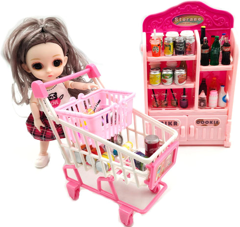 50Pcs Miniature Drink Bottles Adults Dollhouse Soda Pop Cans Pretend Play Kitchen or Supermaket Game Party Accessories Toys for Boys and Girls Kit...