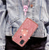 nancheng for Samsung Galaxy A21S Phone Case Cute Girls Women Glitter TPU Cover with Ring Stand & Strap Lanyard Shockproof Protection Case - Rose G...