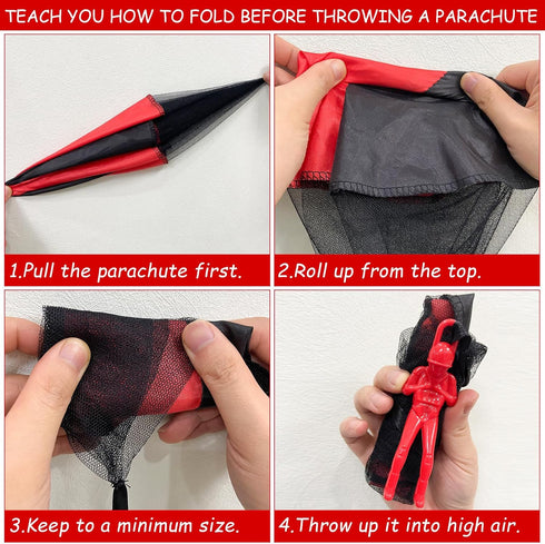 14 Pcs Parachute Toy,Tangle Free Outdoor Flying Parachute Men,Hand Throw Flying Toys for Birthday Gifts,Christmas Day,Filling Stocking Stuffer ,Ki...