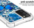 for Samsung Galaxy A02S Case with Tempered Glass Screen Protector,Glitter Bling Flowing Liquid Sparkle Women Girls Soft TPU Shockproof Protective ...
