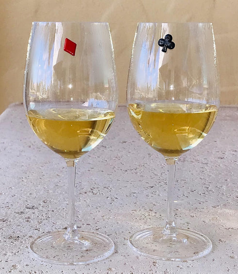 Casino Wine Glass Charms - Magnetic Drink Markers for Stemless or Regular Glasses Set of 6...