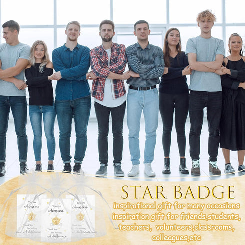 Nosiny Employee Appreciation Gifts Include Star Badge Lapel Pins Students Inspirational Greeting Cards and Organza Bags Thank You Gifts for Nurse ...