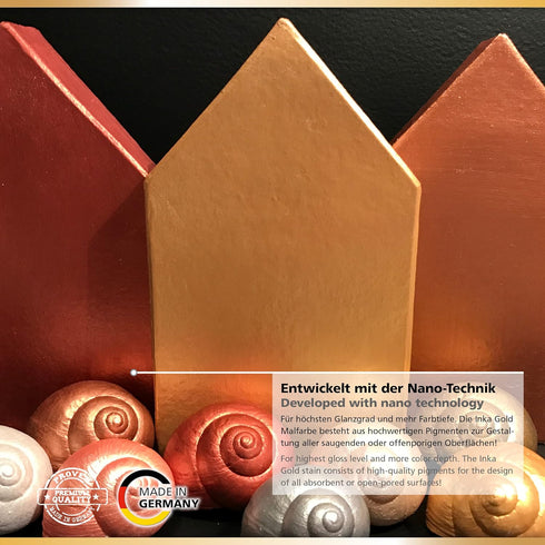 Viva Decor® Inka Gold Premium (904 Platinum, 1,41 oz) metallic acrylic paint - craft paint set - effect paints - craft paints acrylic sets - apply...