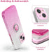 for iPhone 13 Case,Slim Glitter Sparkly Case with 360°Ring Holder Kickstand Magnetic Car Mount Shock-Absorbent Protective Sturdy Cover for iPhone ...
