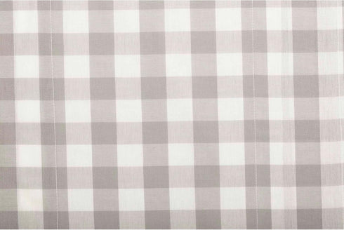 VHC Brands Annie Buffalo Check Farmhouse Kitchen Window Curtains- Lined Valance, 16x60, White &Grey...