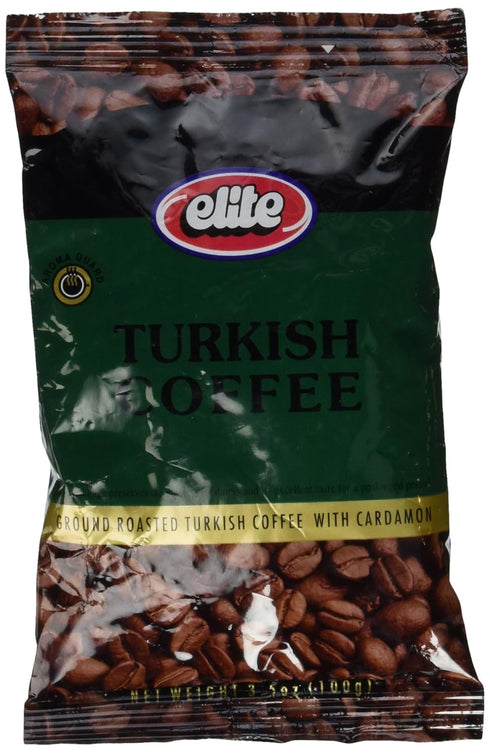 Elite Turkish Coffee With Cardomom, 3.5oz Bag...