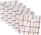 DII Scrubber Dishcloths Collection Windowpane Dishrag Set, 12x12, White/Red Stripe, 6 Piece...