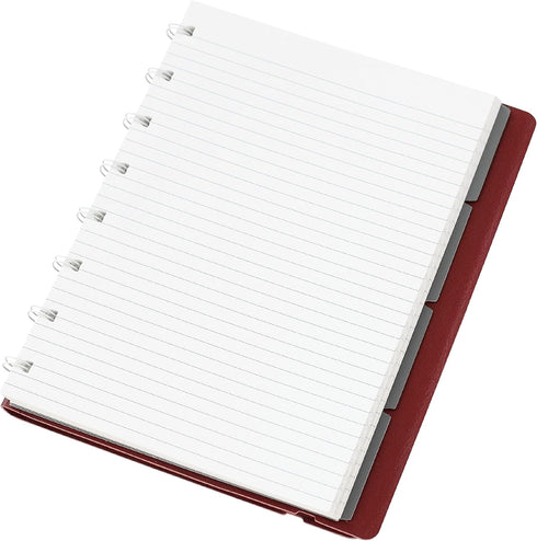Filofax Contemporary Collection, Refillable Notebook, A5 Size, 112 Ruled, Repositionable Pages, 56 Sheets, Burgundy (B115121U)...