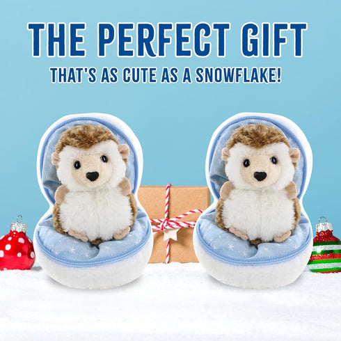Snowball Stuffed Surprise Zip Up Stuffed Animal – 6 inch Cute & Soft Plush Animal Toy – Perfect for Friends and Family All Ages Christmas Thanksgi...