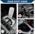 Shift Knob W/ 2 Adapter/Front Gear Shifter Knob for Automatic Manual Vehicles/Faux Crystal Acrylic 10cm / 1 Set Clear...