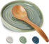 Ceramic Spoon Rest for Stove Top, Spoon Holder for Kitchen Counter, Farmhouse Cooking Utensil Holder for Spoons, Ladles, Spatula, Glazed Green...