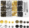 Alritz 15mm Leather Snap Fasteners Kit, 72 Set Metal Button Snaps Press Studs with 4 Setter Tools, 6 Color Leather Snaps for Clothes, Jackets, Jea...