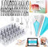 RFAQK 74 PCs Icing Piping Bags and Tips Set, Cake Decorating Kit with 48-Numbered Piping Tips, 20+1 Pastry Bags for Cookie Cupcake Cake Decoration...