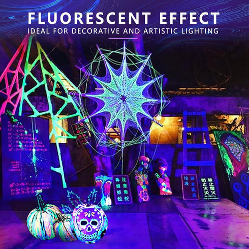 8 Pack A19 LED Black Light Bulbs,9W (100W Equivalent) E26 Base Dimmable Black Lights, UVA Level 385-400NM, Halloween Light Bulbs?Glow in The Dark?...