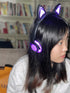 Kids Headphones with light up cat ears On Ear LED Kitty Headphones with Mic for Kids Boys Girls Children Wired Headset for School Learning Tablet ...