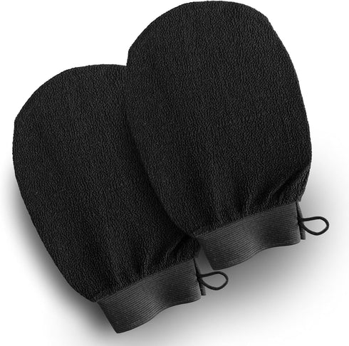 GUARD&MARINE Exfoliating Korean Bath Gloves (Tirkish Kessa Mitts) for Body Scrub, Dead Skin Removal and Deep Cleansing - Set of 2 pcs...