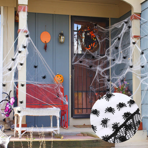 150pcs Realistic Spider Halloween Decoration, Plastic Mini Spider Black Realistic Scary Spider Prank Halloween Haunted House Decorations for Hallo...