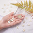 Airssory 26 Pcs Letter A-Z Initial Alphabet Carved Flat Round Natural Freshwater White Shell Charms Top Drilled Hole Tiny Pendants Kit for Jewelry...