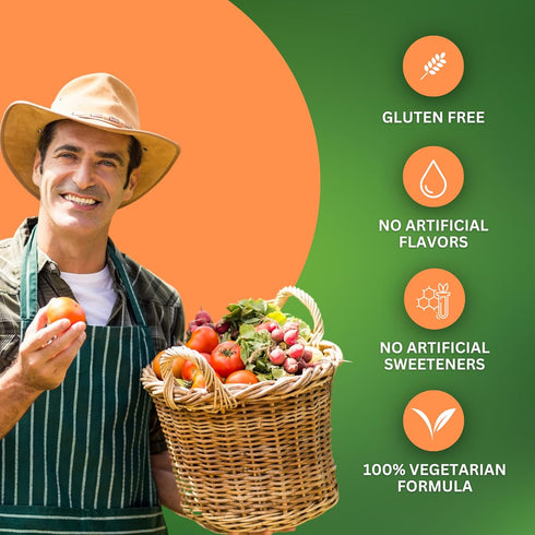 Halal Adult Multivitamin Gummies for Men, Women, Complete Everyday Nutritional Support with Biotin, Vegan, Natural Fruit Flavors, Non-GMO, Made in...
