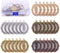 Swpeet 60 Pcs Pendant Trays Kit, Including 30 Pieces 5 Colors Pendant Trays Oval Bezels with 30 Pieces Glass Dome Tiles for Crafting DIY Jewelry M...