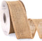 Ribbli Jute Burlap Ribbon 2 Inch x 10 Yard,Natural Solid Ribbon for Crafts,Gift Wrapping,Wreath,Tree Decoration,Outdoor Decoration(Non-Wired)...