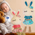 Set of 2 Easter Plush Bunny Rabbit, 18.3 in Doll Rabbit Stuffed Animal Huggable Rabbit Christmas Easter Girls' Gift Room Decorations, Pink & Blue...