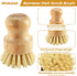 Bamboo Dish Scrub Brushes Set for Kitchen - Wooden Cleaning Scrubbers Brushes, Eco-Friendly Natural Dishes Washing Brush for Dishwashing Cast Iron...