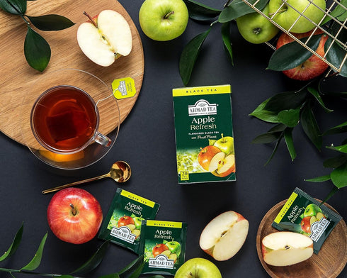 Ahmad Tea Black Tea, Apple Refresh Teabags, 20 ct (Pack of 1) - Caffeinated & Sugar-Free...