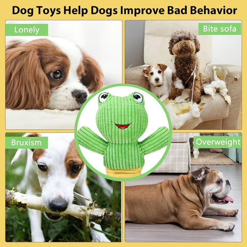 Dog Squeak Toys Durable Plush Dog Toy with Crinkle Paper, Tug of War Pull Toys for Puppies, Interactive Dog Chew Toys for Small, Medium and Large ...