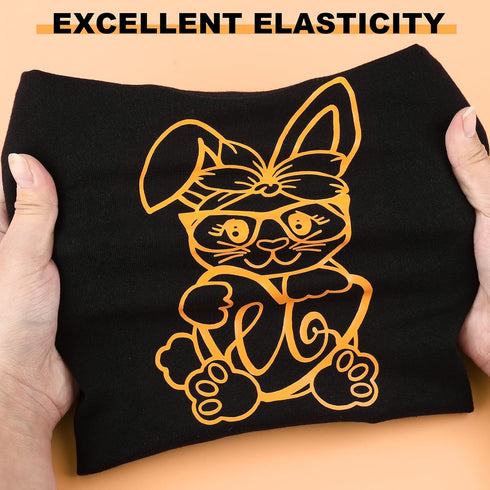 CAREGY Iron on Heat Transfer Vinyl Roll HTV (12''x5',Light Orange)...