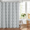 Biscaynebay Extra Long Textured Fabric Shower Curtains 72" W x 84" L, Silver Grey Morocco Pearl Printed Hotel Spa Luxury Decorative Bathroom Curta...
