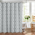 Biscaynebay Extra Long Textured Fabric Shower Curtains 72" W x 84" L, Silver Grey Morocco Pearl Printed Hotel Spa Luxury Decorative Bathroom Curta...