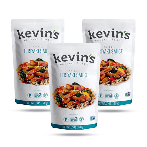Kevin's Natural Foods Teriyaki Sauce - Paleo Simmer Sauce - Stir-Fry Sauce, Gluten Free, No Preservatives, Non-GMO - 3 Pack (Teriyaki)...