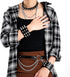 3Pcs Leather Spike Choker Studded Bracelet Cuffs Set Black Gothic Jewelry Rivet Collar Wristbands Puck Accessories for Men Women 80s Rock Goth Cos...