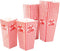 GSM Brands Popcorn Containers Boxes (100 Pack) - Striped White and Red Paper - for Home Movie Theater...
