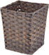 mDesign Small Woven Basket Trash Can Wastebasket - Square Garbage Container Bin for Bathrooms, Kitchens, Home Offices, Craft, Laundry, Utility Roo...