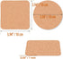 54 Pcs Cork Coasters 4 Inches with Adhesive, Cork Sheets Mats Bulk for Drinks, Plants, DIY Crafts, Office, 27 Pcs Curved-Edge Squares Cork Tiles a...