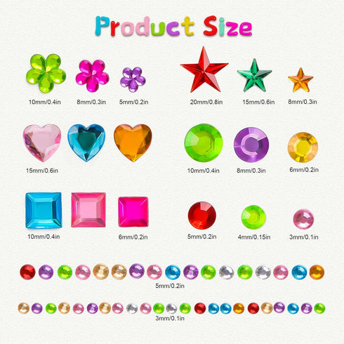 Gem Stickers, 1510pcs Rhinestone Stickers, Self Adhesive Jewel Stickers, Bling Gems for Crafts, Stick on Gems for Makeup, DIY, Eye, Nail, Assorted...