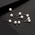 Charisma 6mm Composite Pearl Earrings Round Ball Pearls Stud Earrings Hypoallergenic 12 Pairs Imitation Pearl Earrings Set for Women...