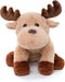 Adorable Caribou Furry Reindeer Elk Moose Stuffed Animals Plush Toy for Kids Babies Boys Birthday Bedtime Decor, 13" Super Soft Brown...