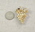 Gyn&Joy Womens Gold T one Faux Pearl White Grapes&Crystal Rhinestones Leaf Fruit Brooch Pin BZ060...