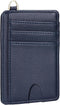 OIDERY Slim Minimalist Wallet Front Pocket RFID Blocking Card Holder Wallets for Men Women (Lichee Dark Blue)...