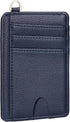 OIDERY Slim Minimalist Wallet Front Pocket RFID Blocking Card Holder Wallets for Men Women (Lichee Dark Blue)...
