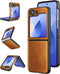 Foluu for Samsung Galaxy Z Flip 6 5G Case, Galaxy Z Flip 6 Leather Case, PU Leather + Hard PC Shell Ultra Thin Slim Durable Protective Phone Case ...