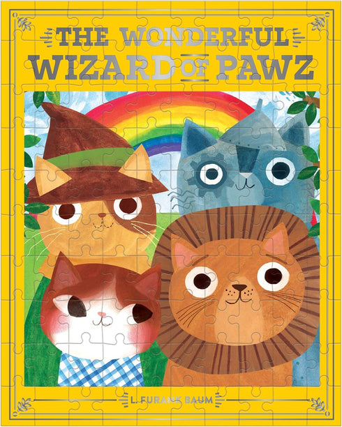 Mudpuppy The Wonderful Wizard of Pawz Bookish Cats Puzzle, 100 Pieces, 10.75” x 13.5” – Jigsaw Puzzle for Ages 6 & Up, Features an Adorable Cat Po...